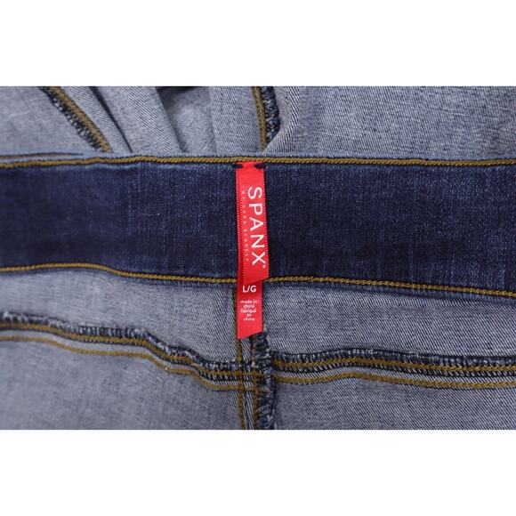 Spanx Women's 20203R Distressed Ankle Skinny Jeans Medium Blue Sz L - Picture 7 of 11